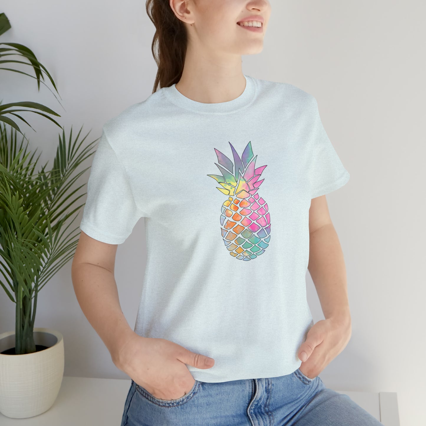 Colorful Pineapple T-shirt Supporting Maui Fire Relief Efforts