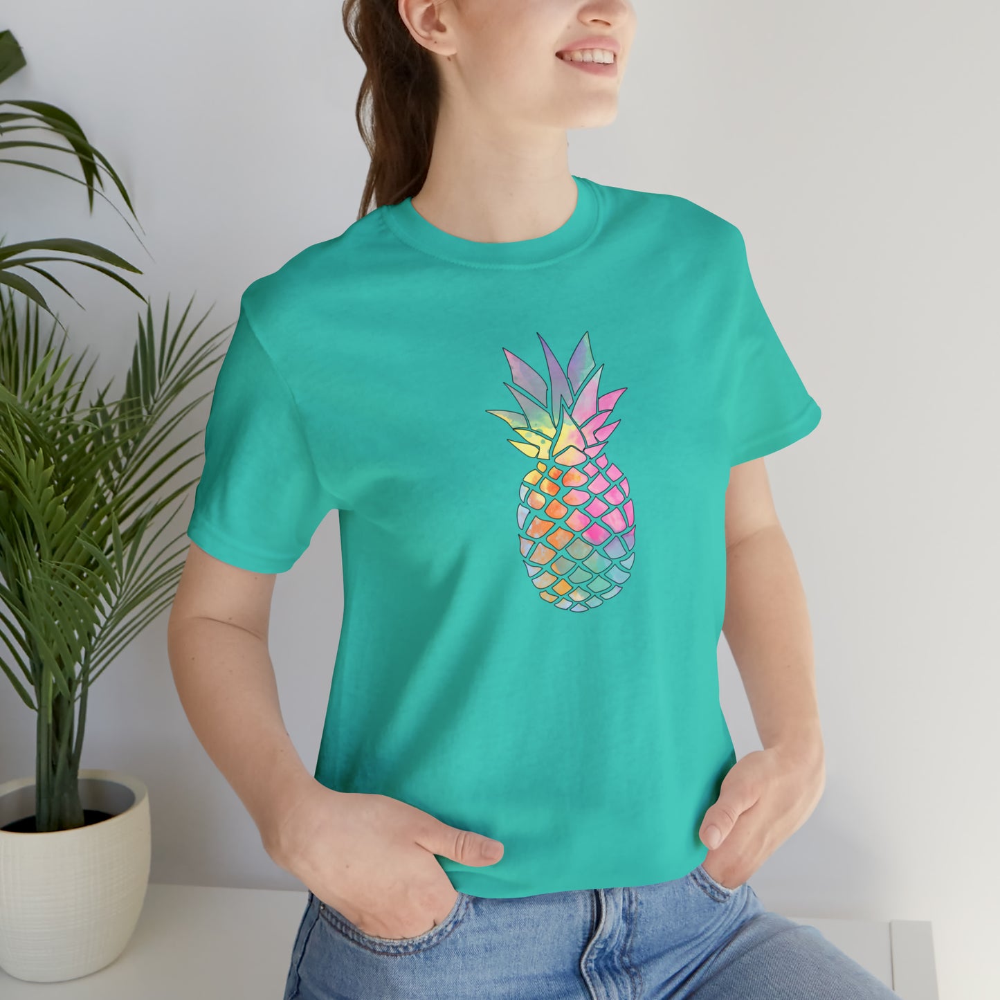 Colorful Pineapple T-shirt Supporting Maui Fire Relief Efforts