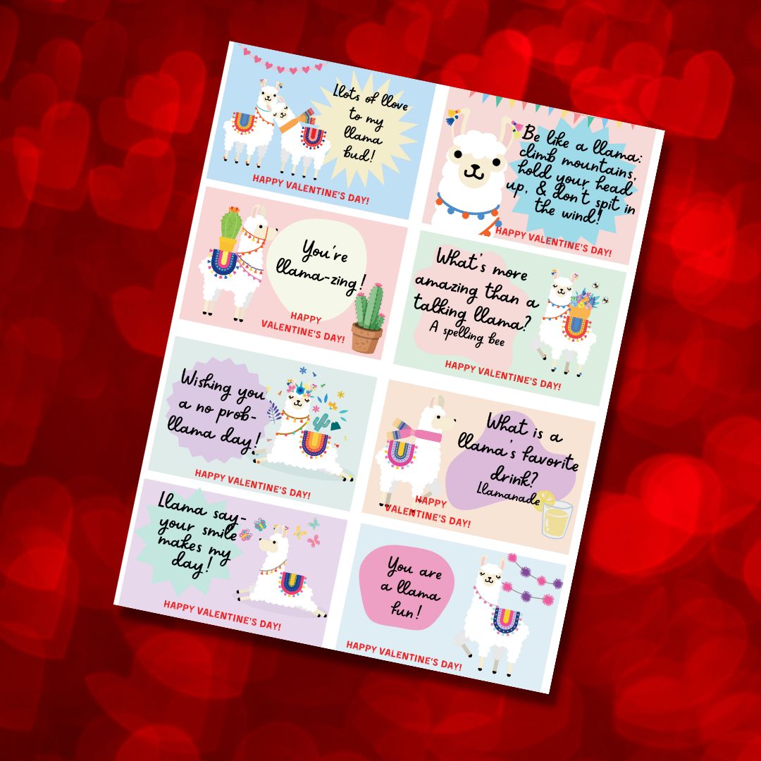 LLama-zing Valentine's Cards - Instant Download