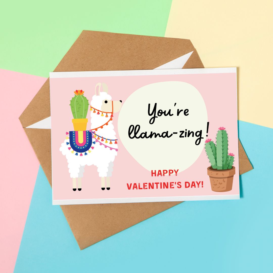 LLama-zing Valentine's Cards - Instant Download