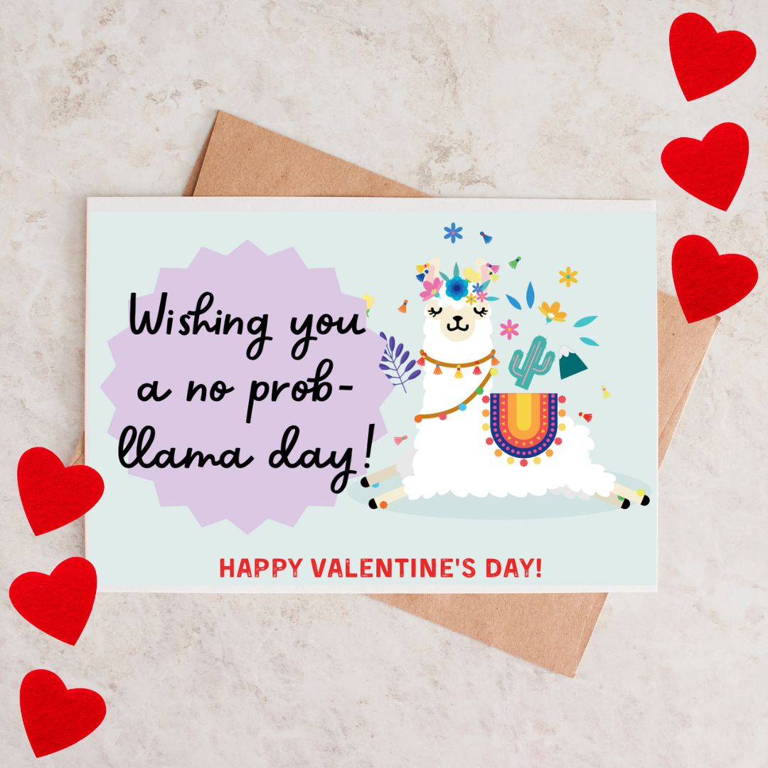 LLama-zing Valentine's Cards - Instant Download