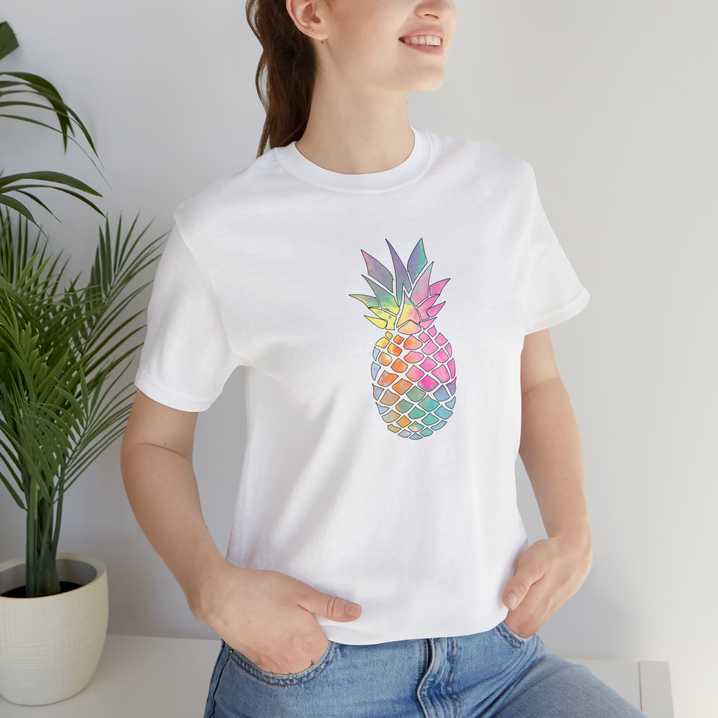 Colorful Pineapple T-shirt Supporting Maui Fire Relief Efforts