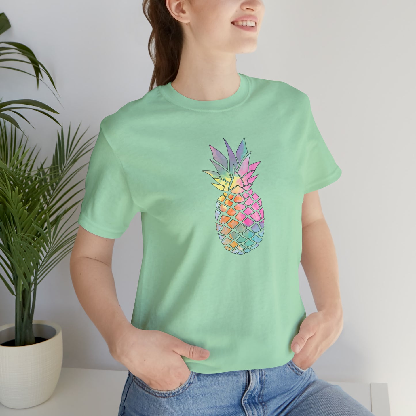 Colorful Pineapple T-shirt Supporting Maui Fire Relief Efforts