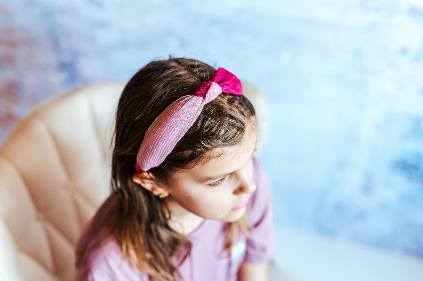 Two-tone Iridescent Girls' Knotted Headbands