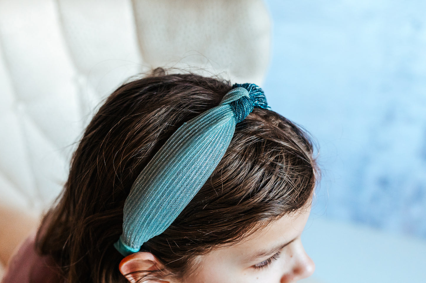 Two-tone Iridescent Girls' Knotted Headbands