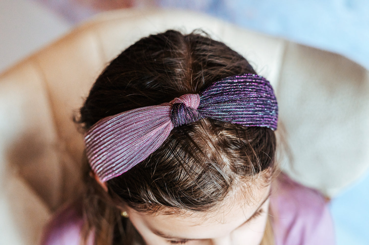 Two-tone Iridescent Girls' Knotted Headbands