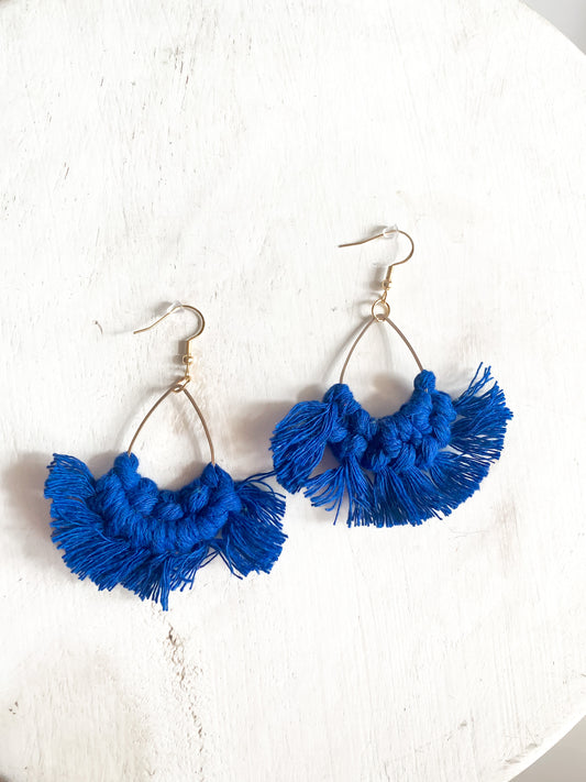 Macrame Teardrop Earrings