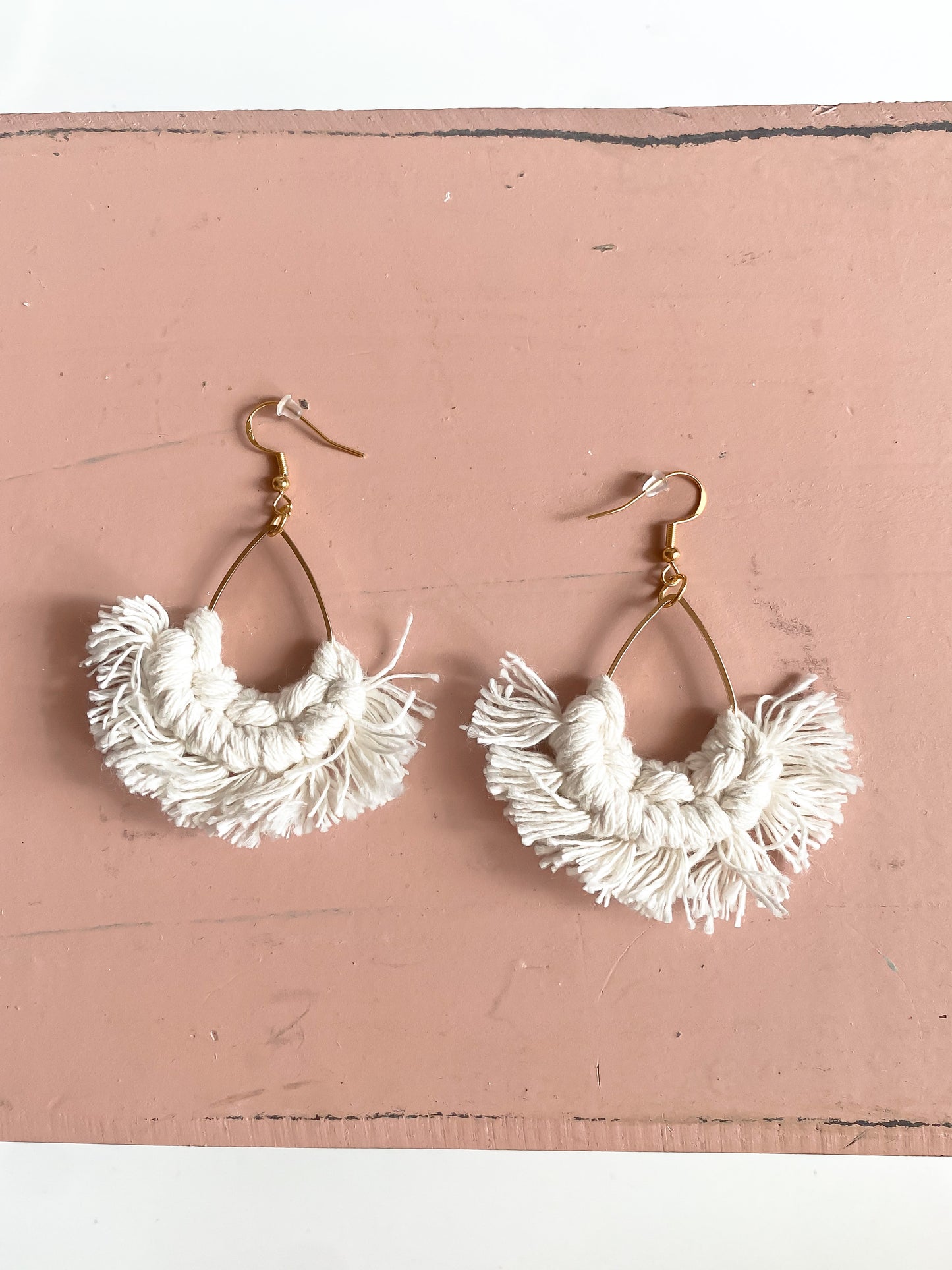 Macrame Teardrop Earrings