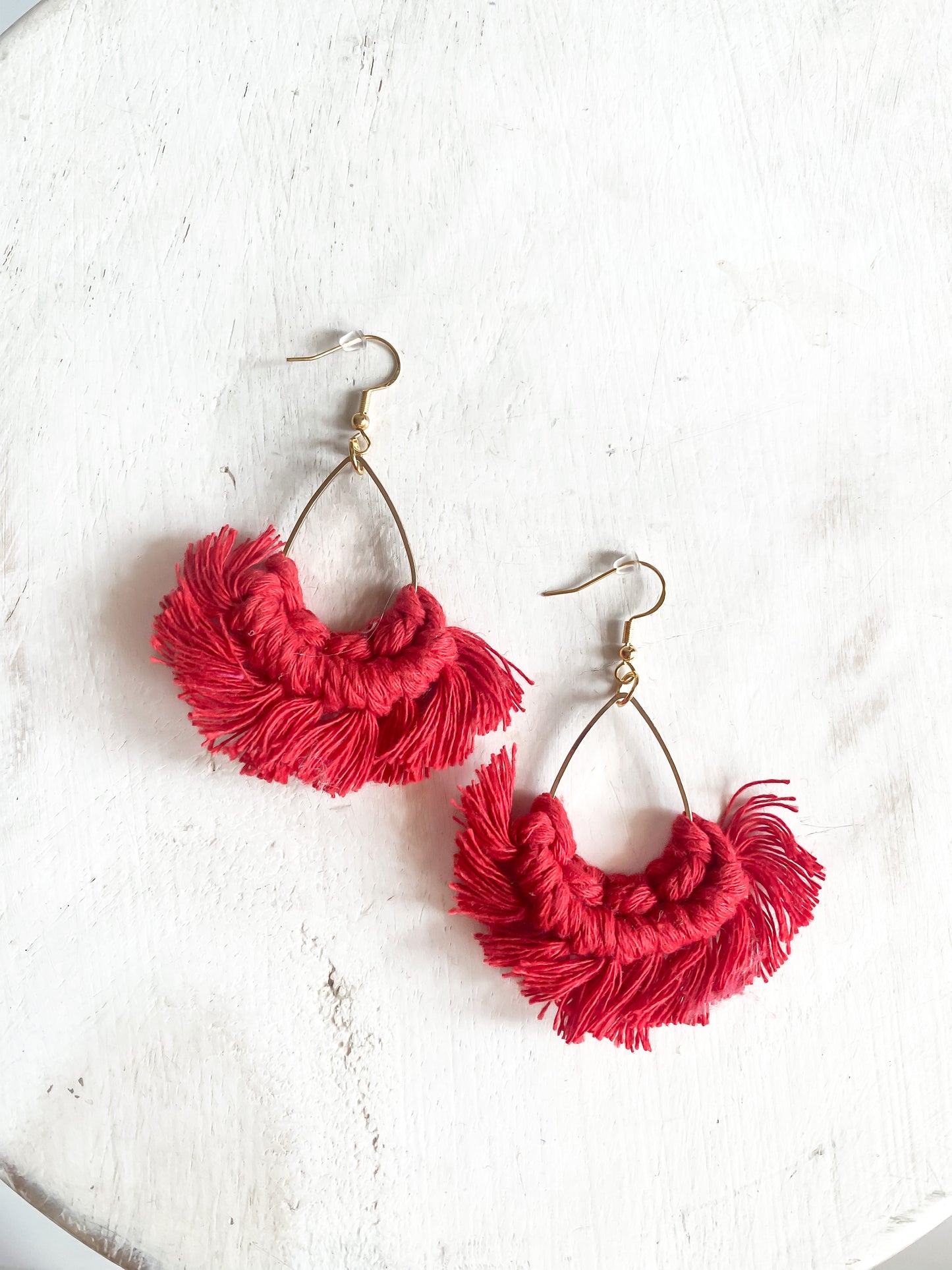 Macrame Teardrop Earrings