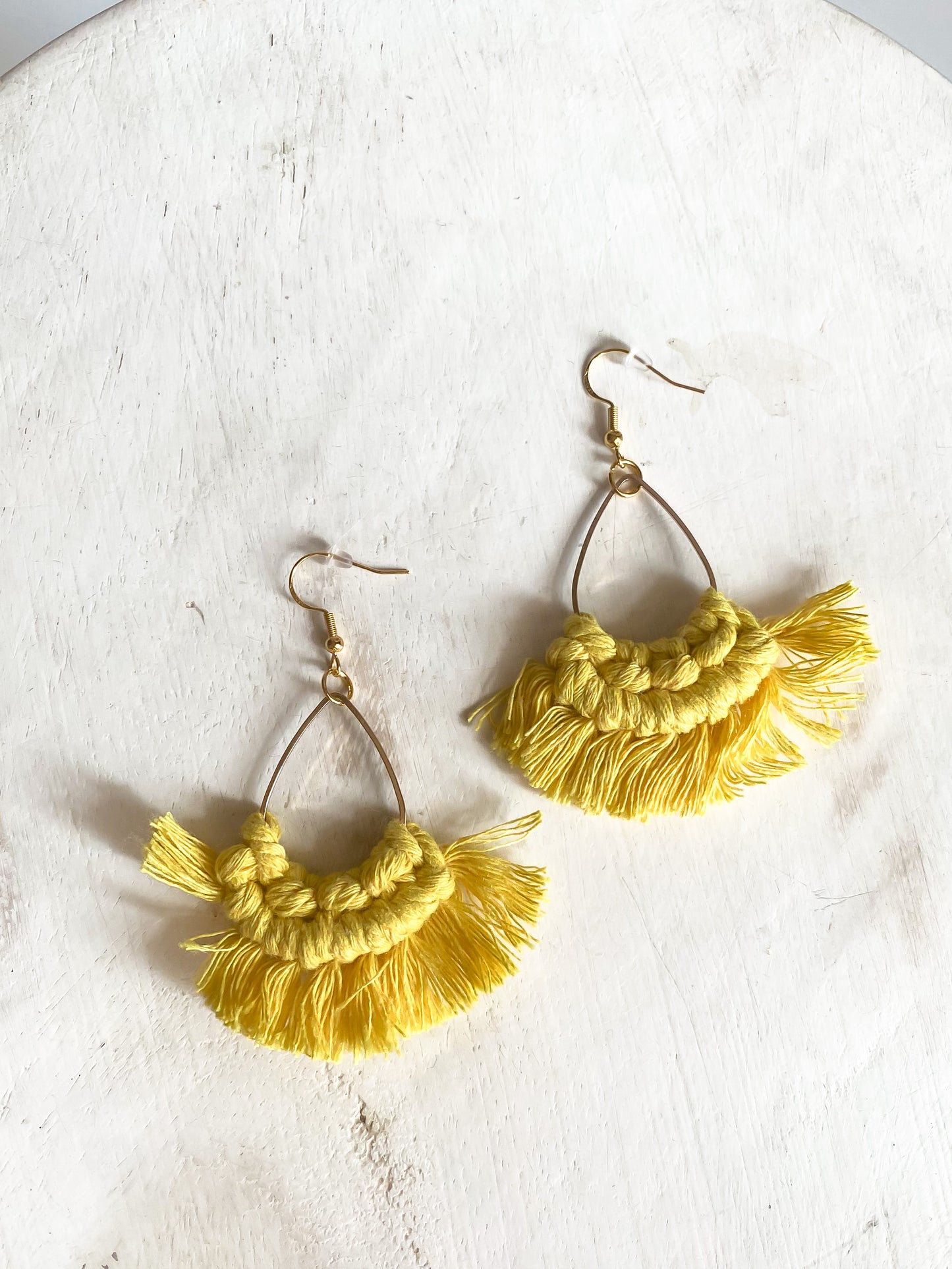 Macrame Teardrop Earrings