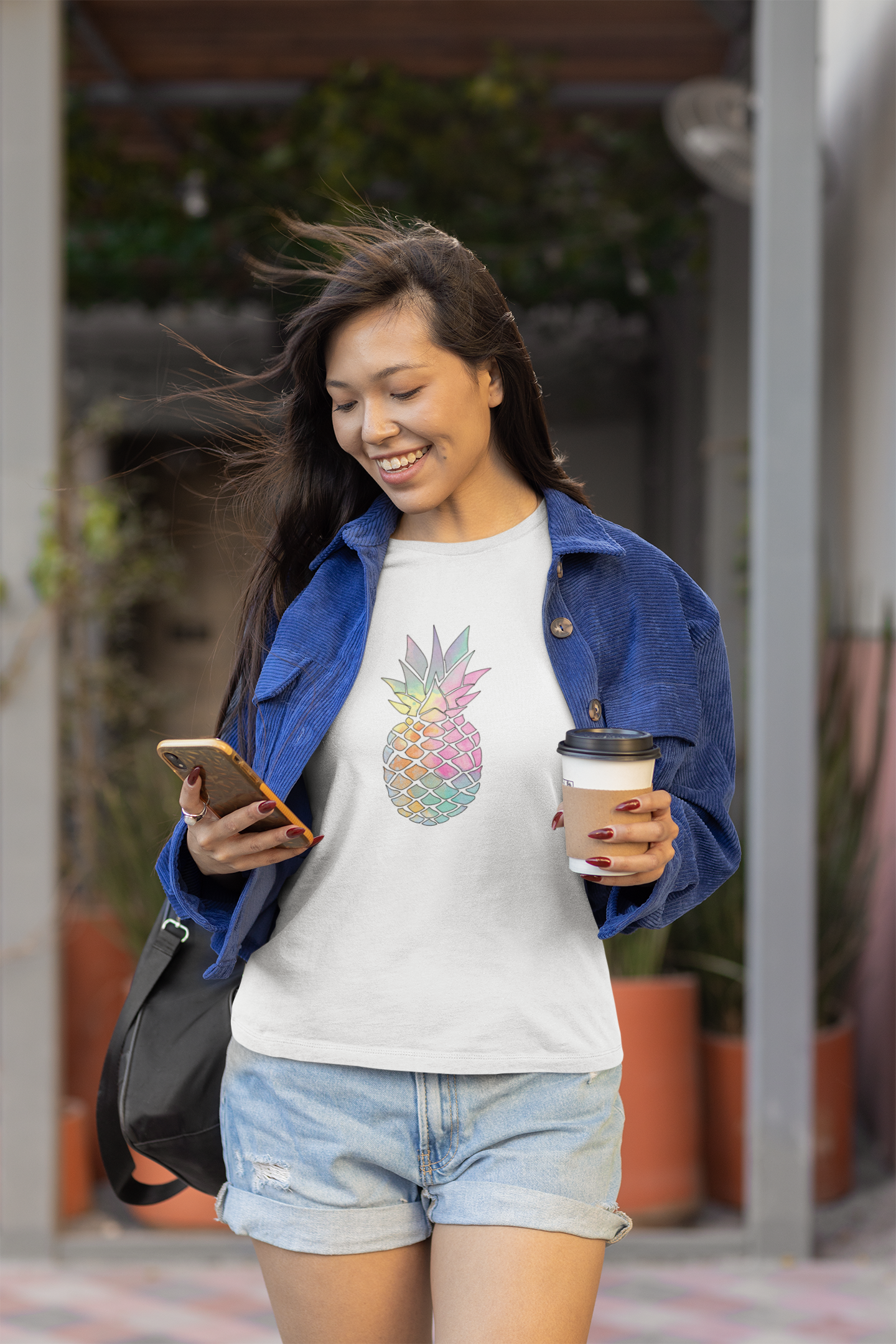 Colorful Pineapple T-shirt Supporting Maui Fire Relief Efforts