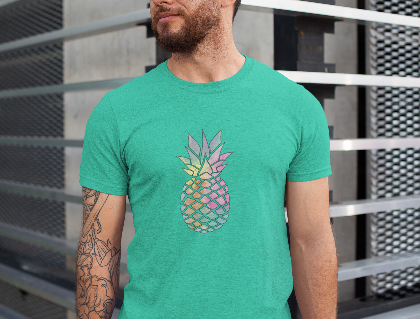 Colorful Pineapple T-shirt Supporting Maui Fire Relief Efforts