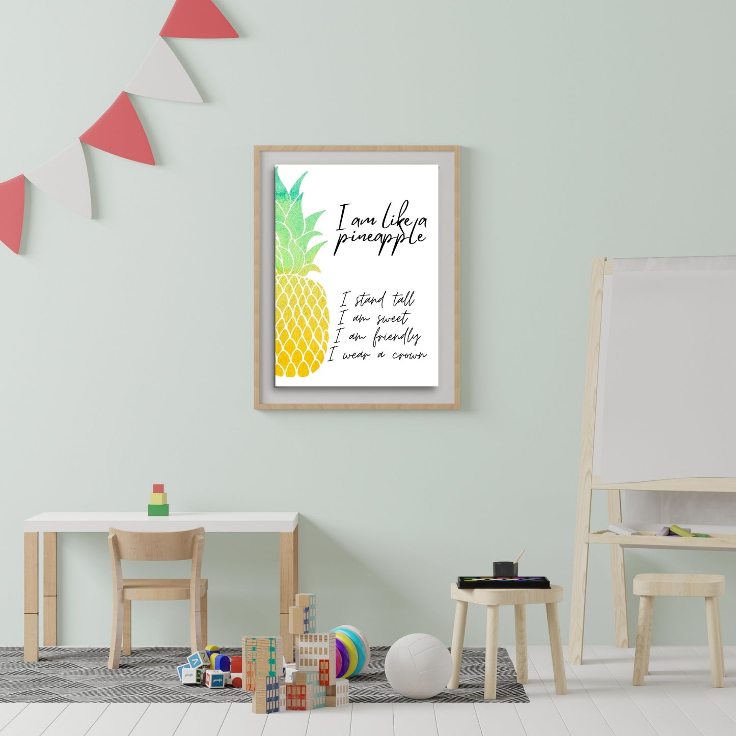 I am Like a Pineapple poster print pineapple saying with watercolor style pineapple