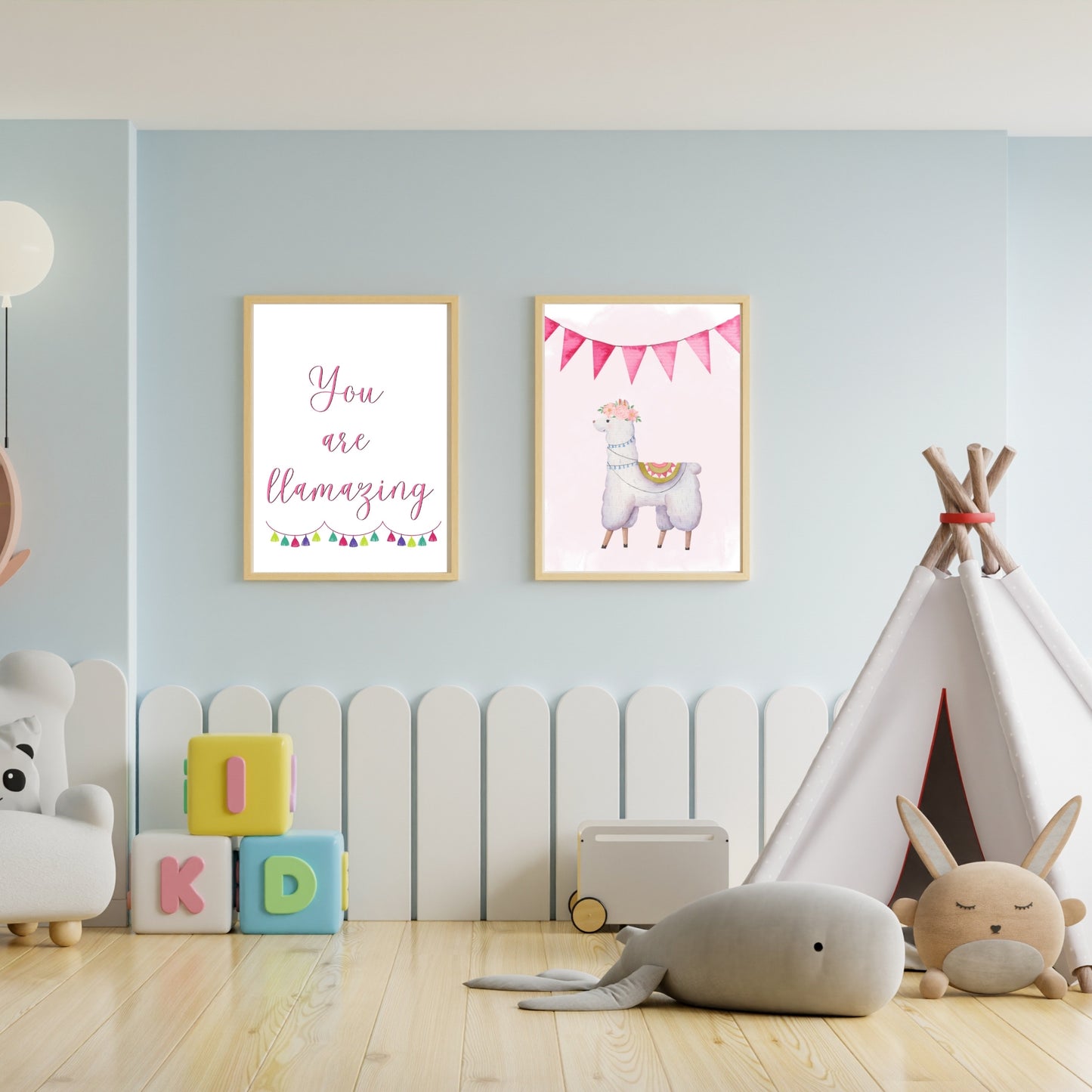 You Are Llamazing llama set of 2 printables for playroom nursery kid room