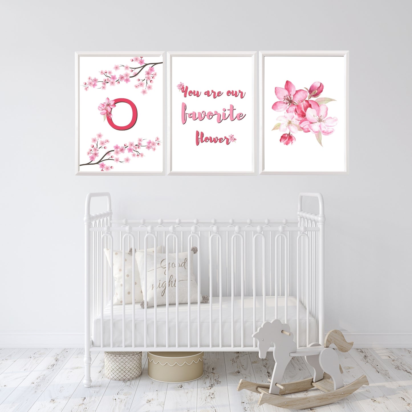 Cherry Blossoms You Are My Favorite Flower Personalized with Initial - Digital Prints