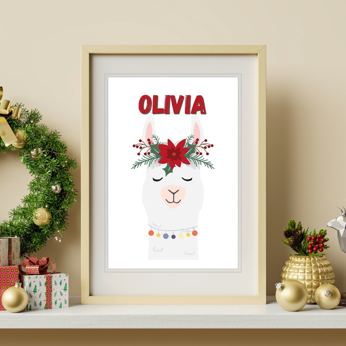 Llama Personalized Digital Print