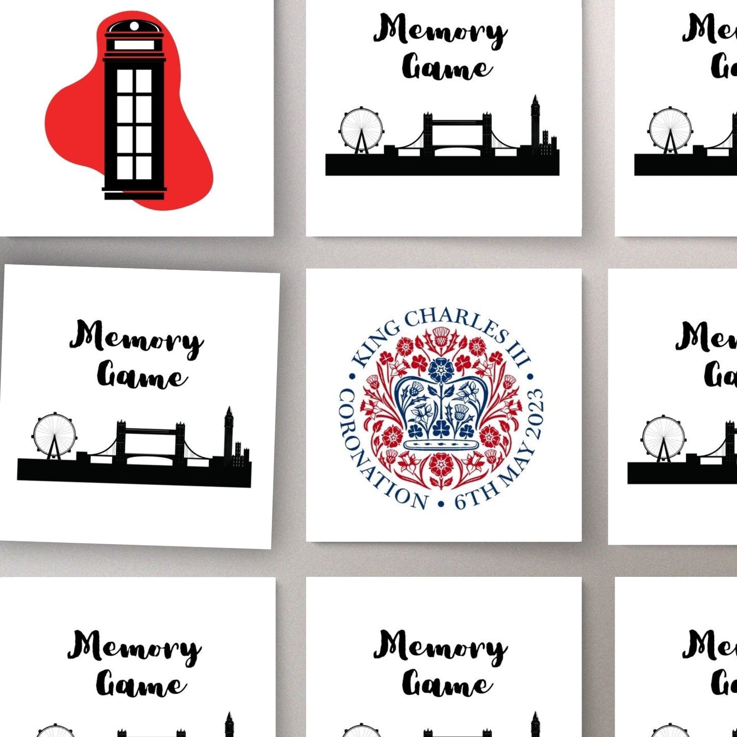 London Matching Memory Card Game - Digital Download