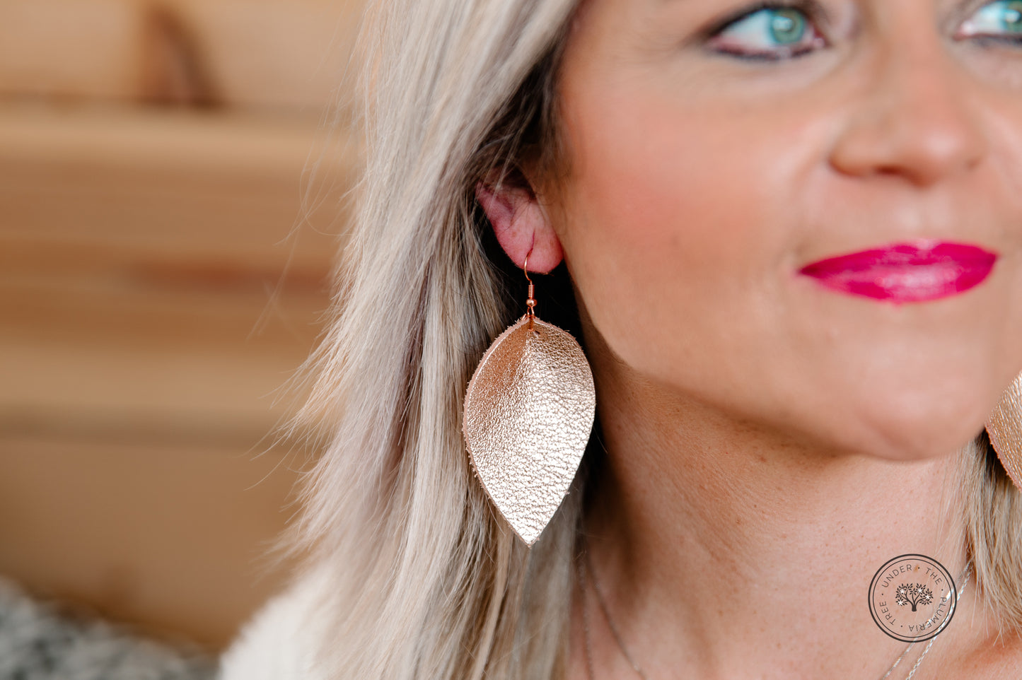 Leather Leaf Earrings