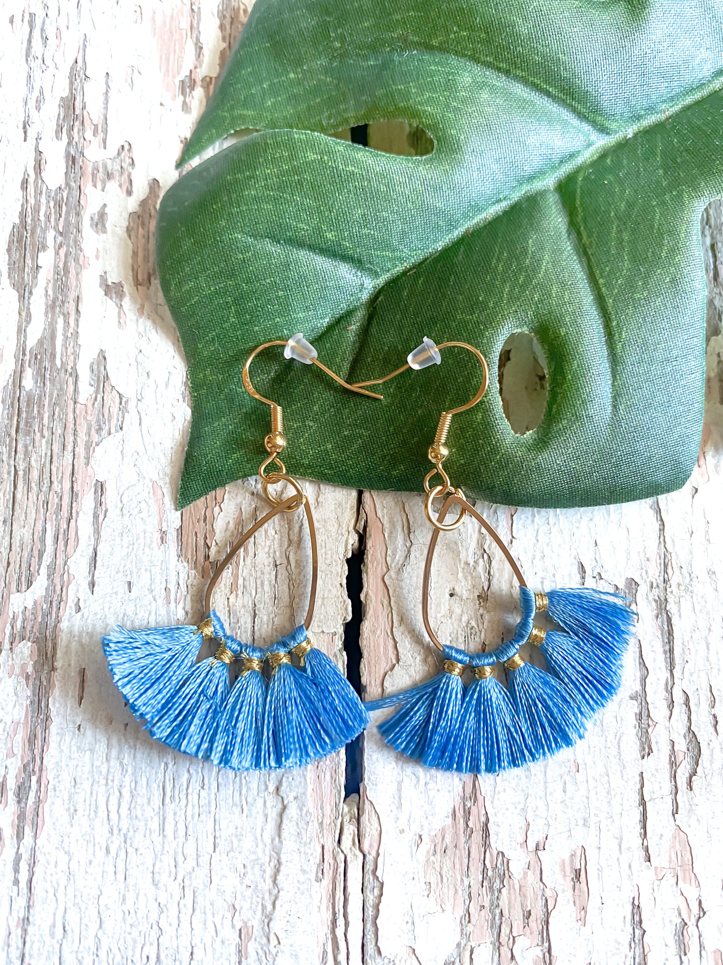 Boho Style Thread Tassel Teardrop Dangle Earrings