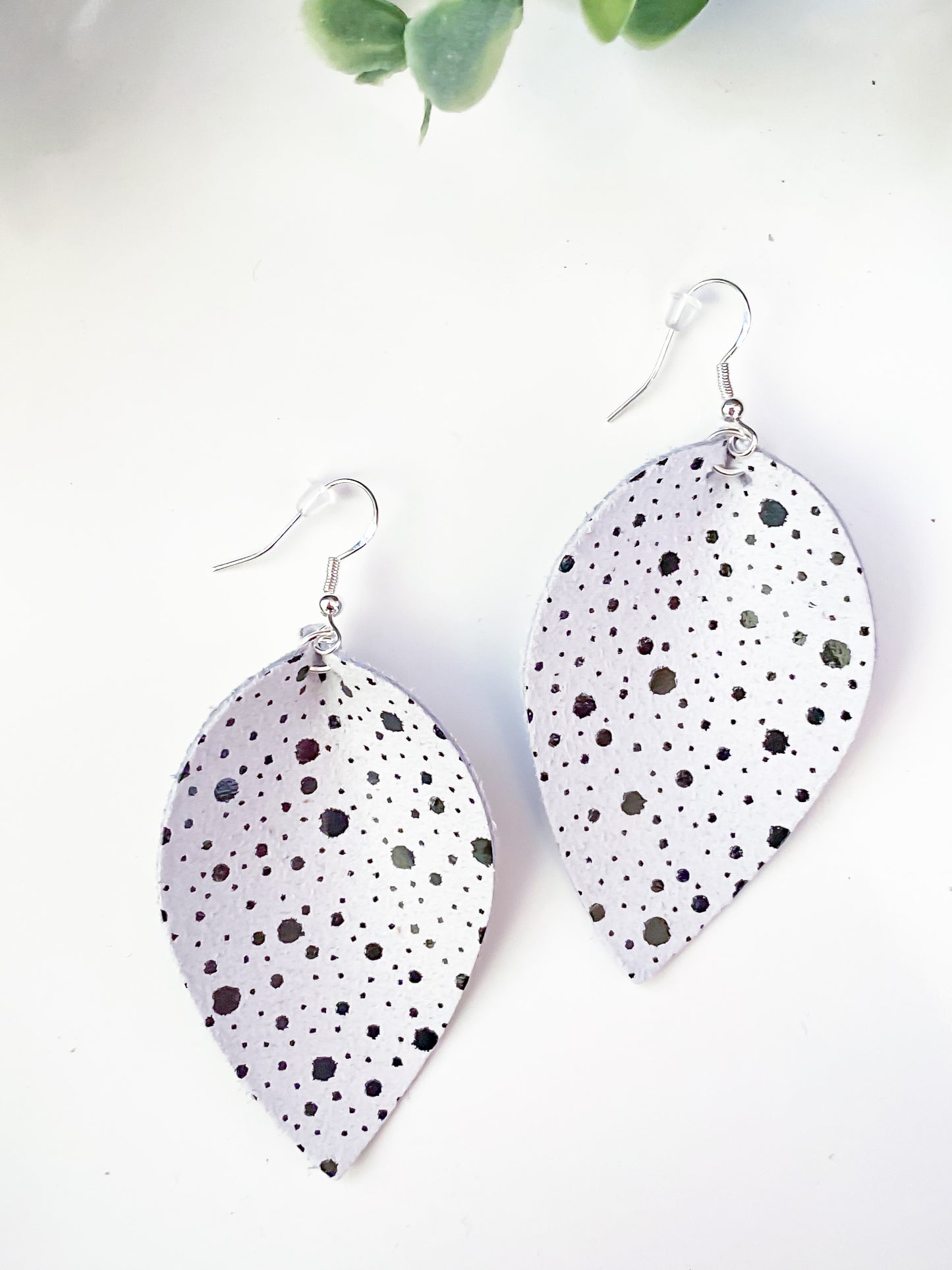 Leather Leaf Earrings