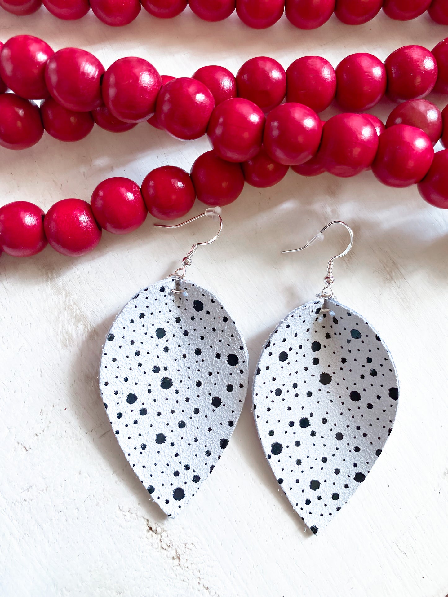 Leather Leaf Earrings