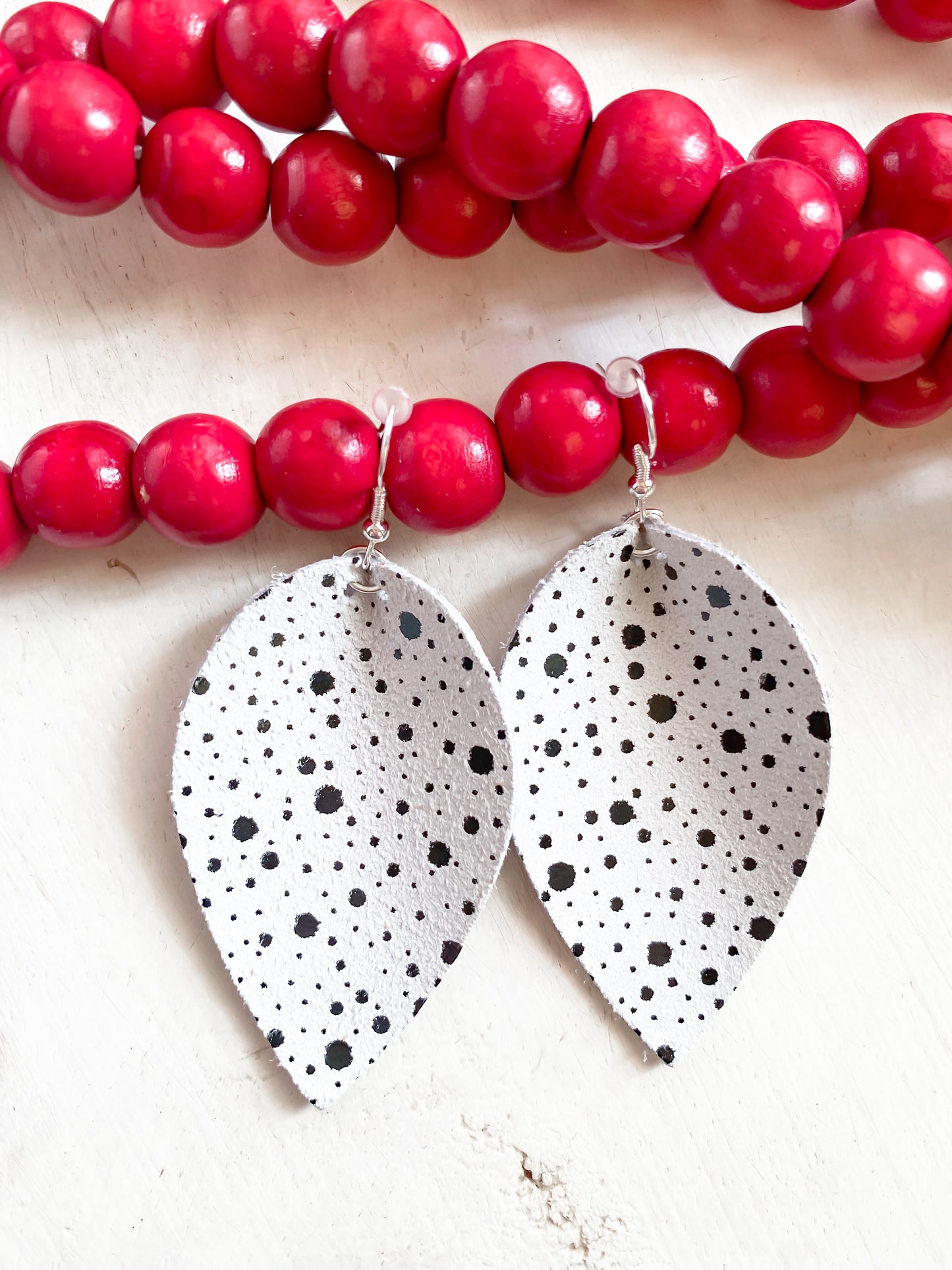 Leather Leaf Earrings