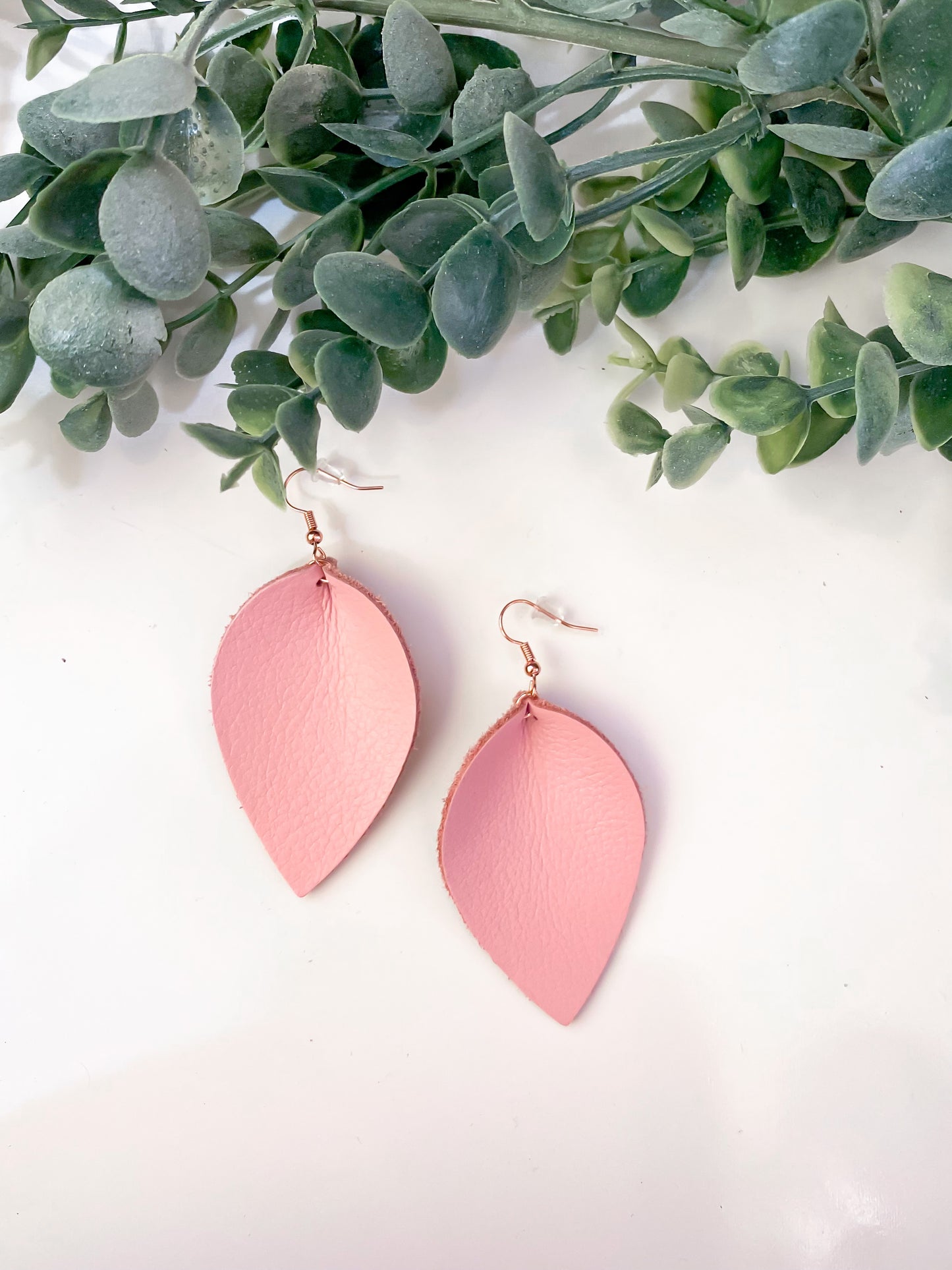 Leather Leaf Earrings