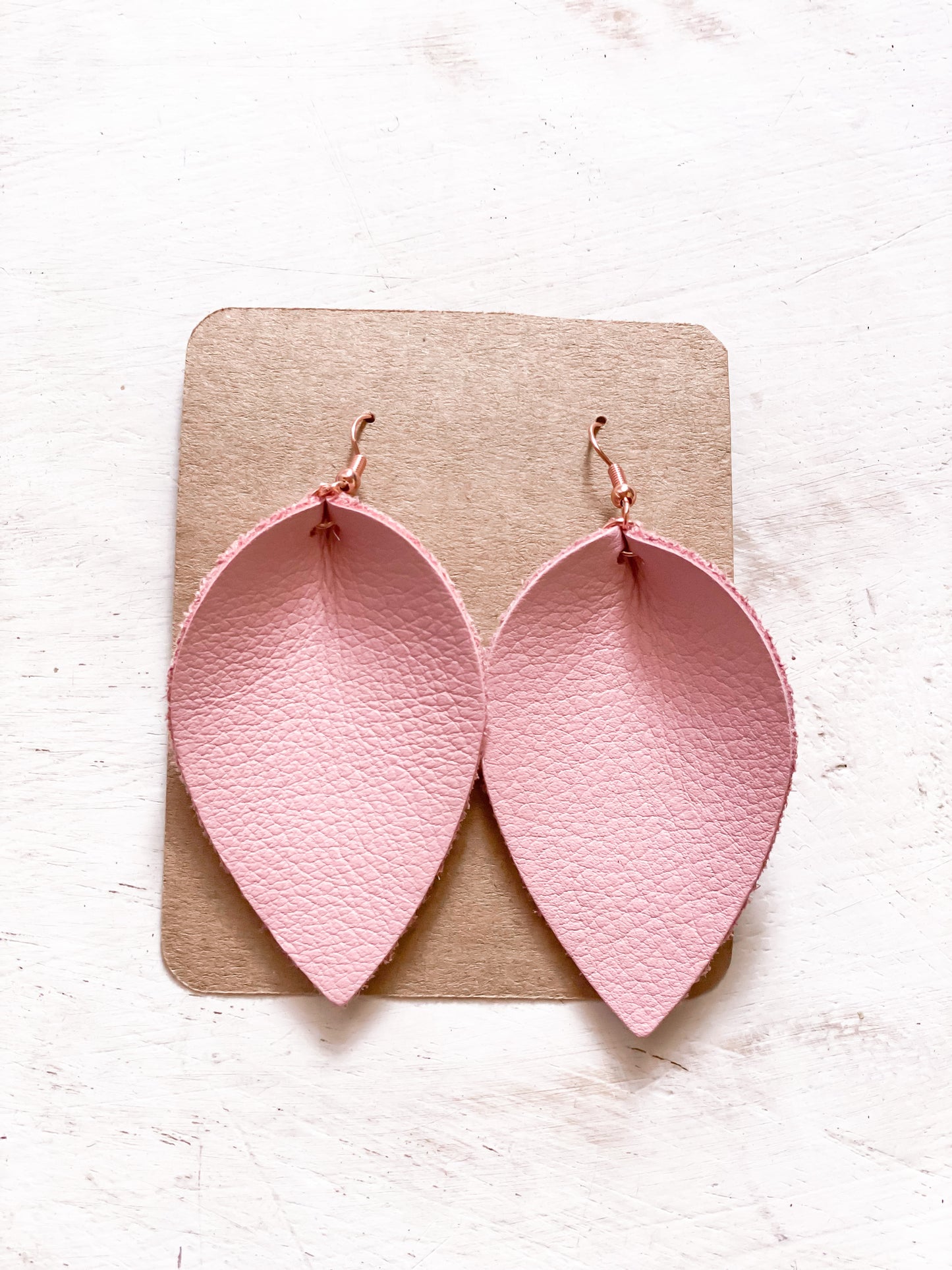 Leather Leaf Earrings