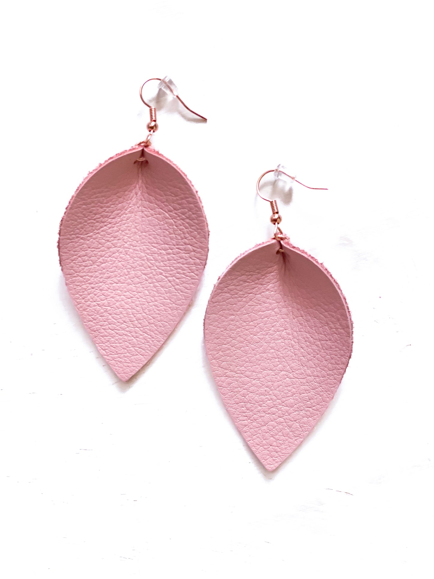 Leather Leaf Earrings