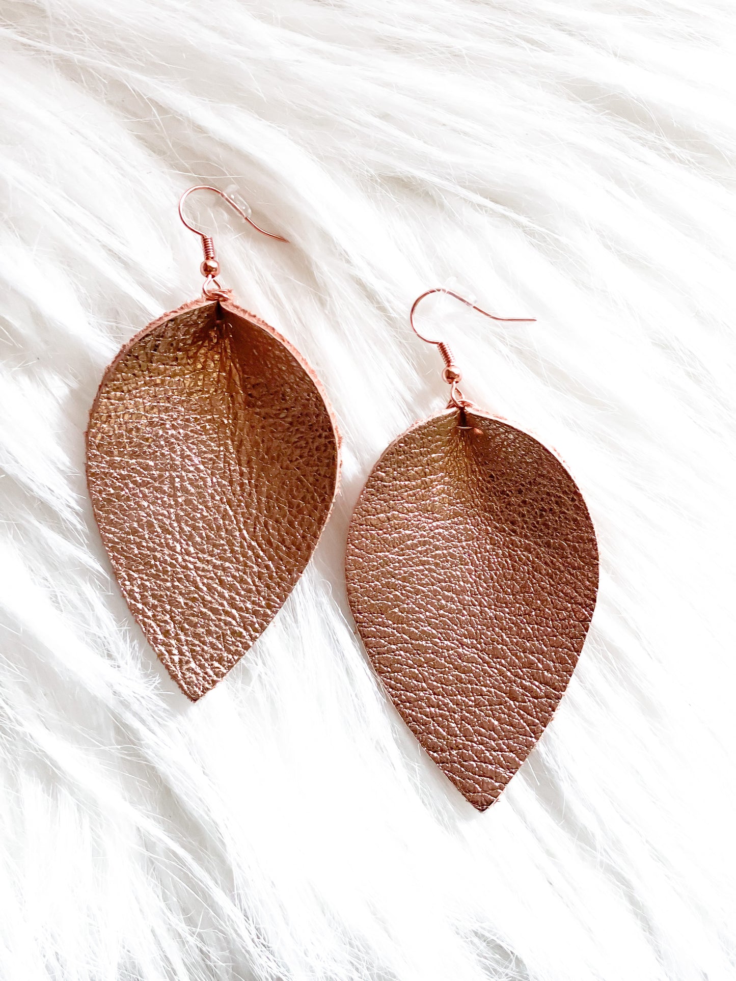 Leather Leaf Earrings