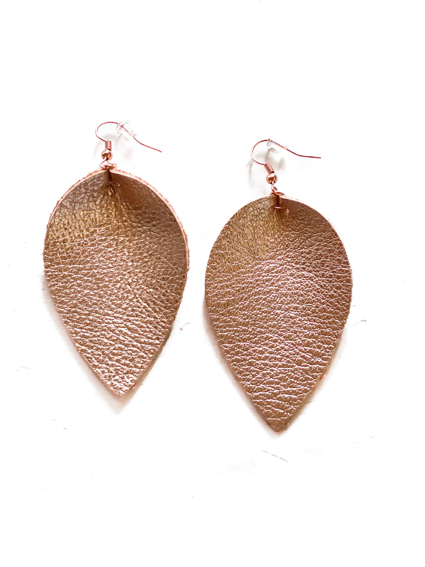 Leather Leaf Earrings