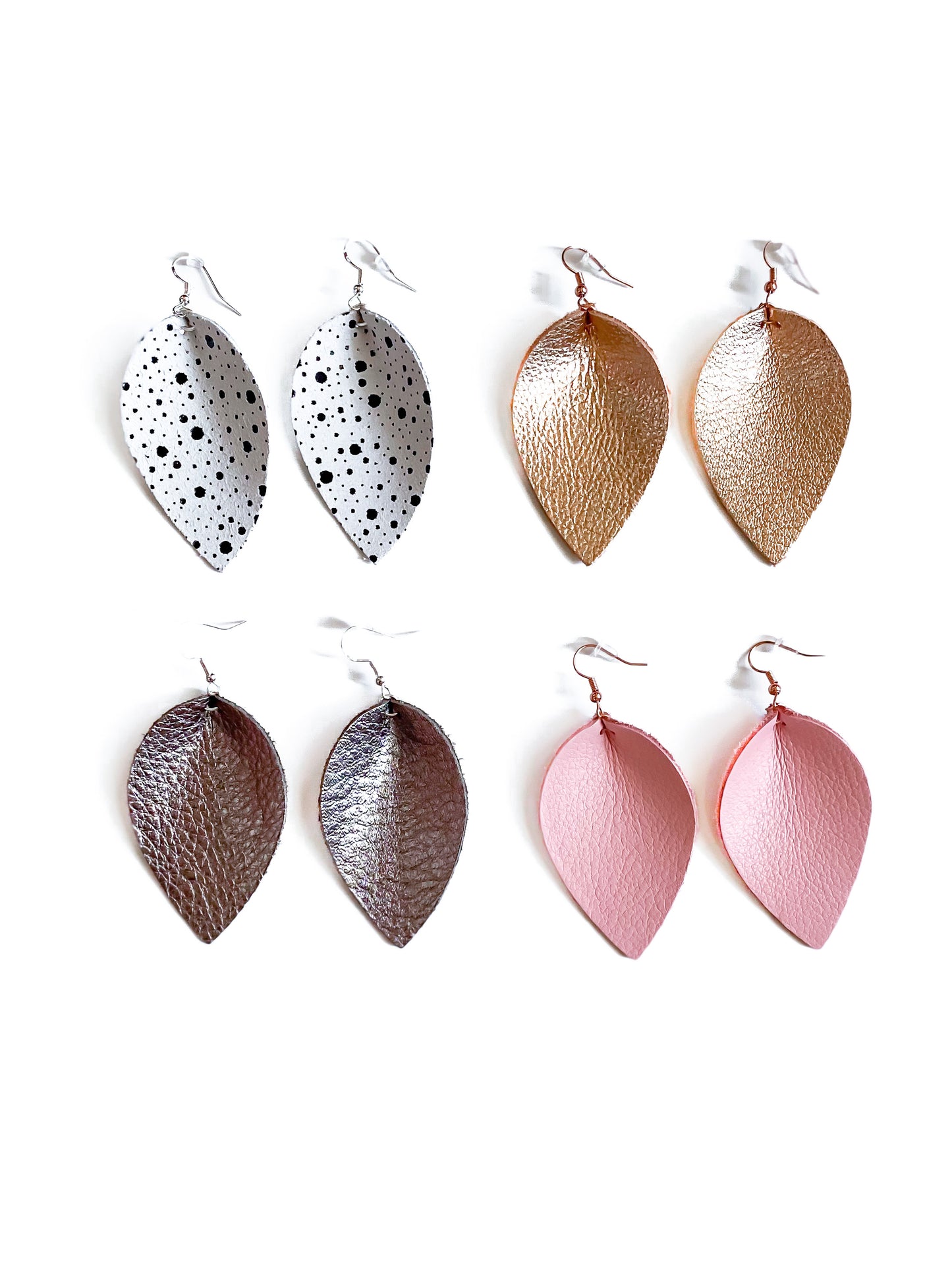 Leather Leaf Earrings