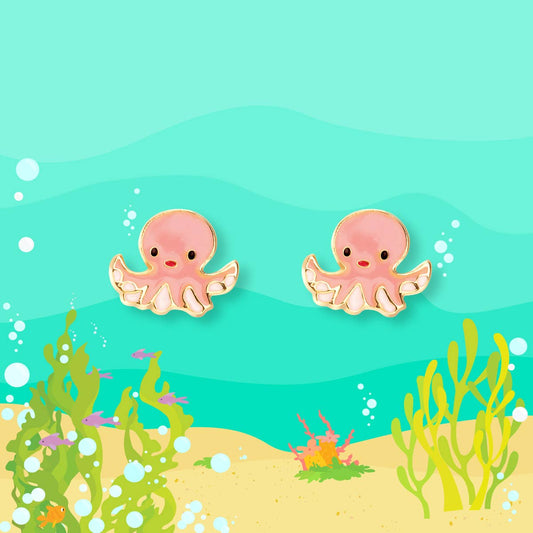 Optimistic Octopus Cutie Stud Earrings