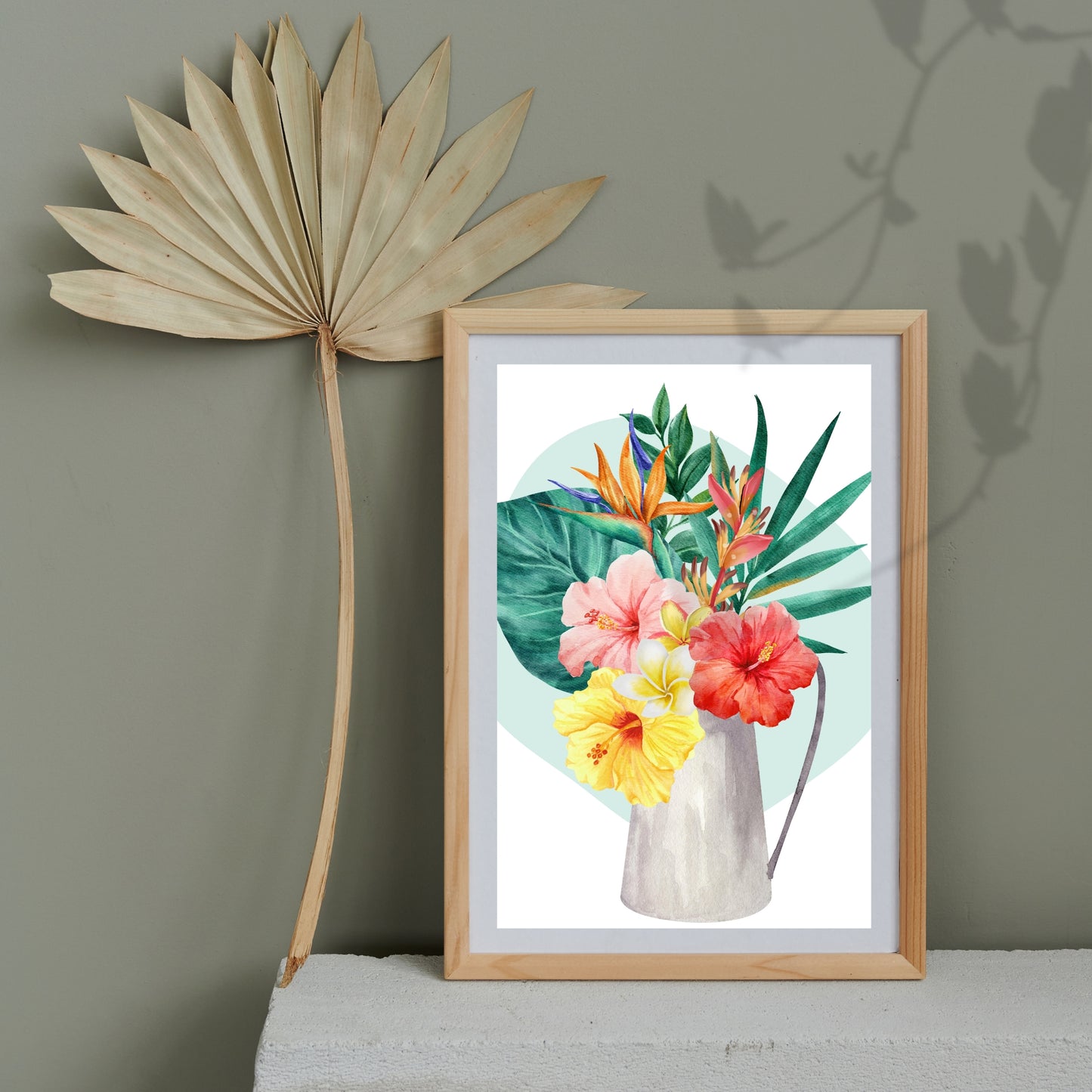 Tropical Island Floral Arrangement Downloadable Print