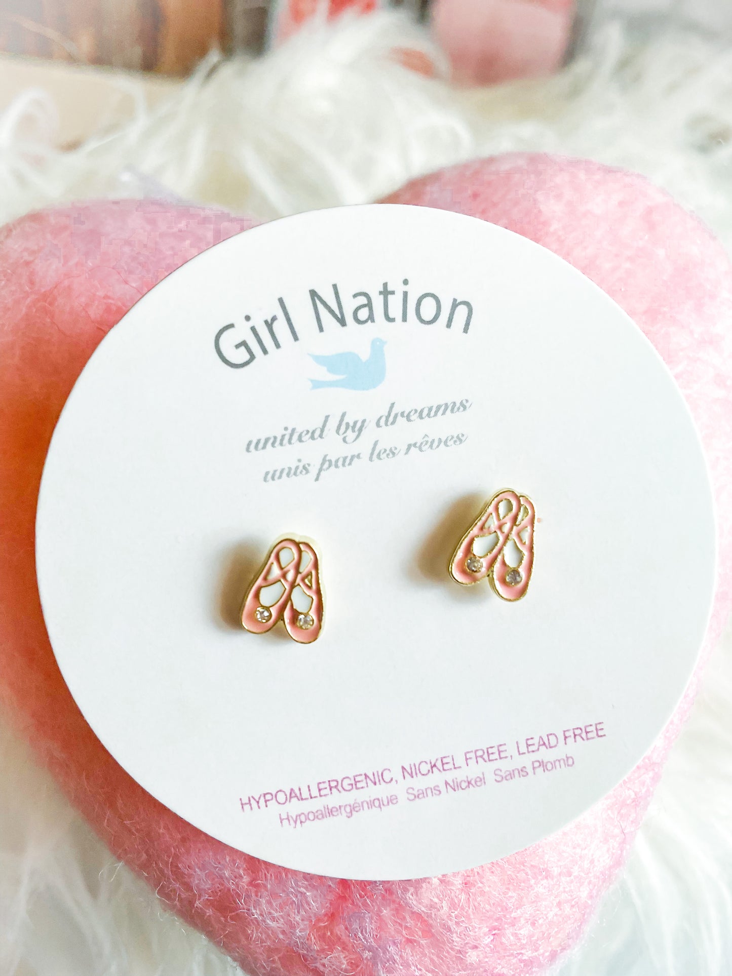 Ballet Slippers Cutie Stud Earrings