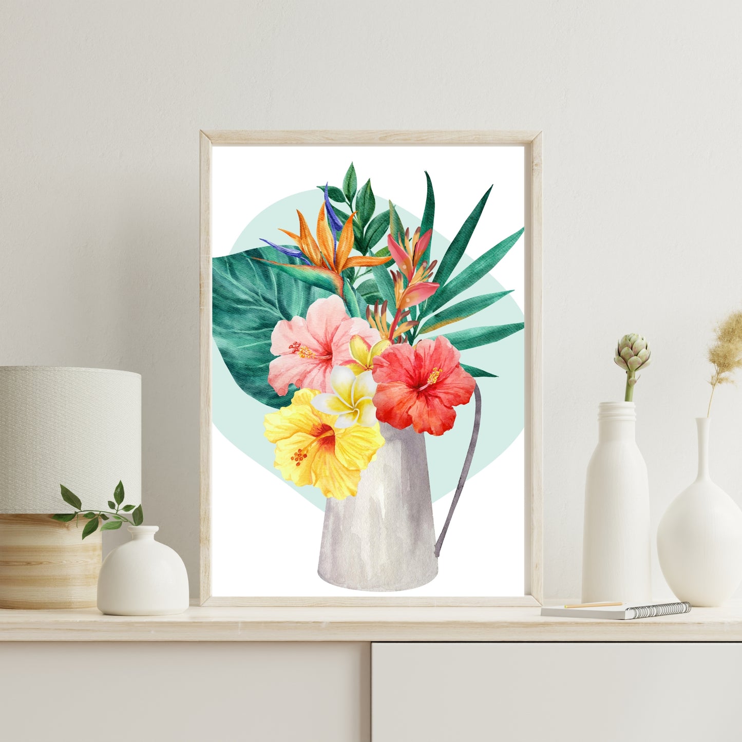 Tropical Island Floral Arrangement Downloadable Print